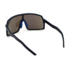 Mens Oversize Futurist Robotic Shield Sport Sunglasses