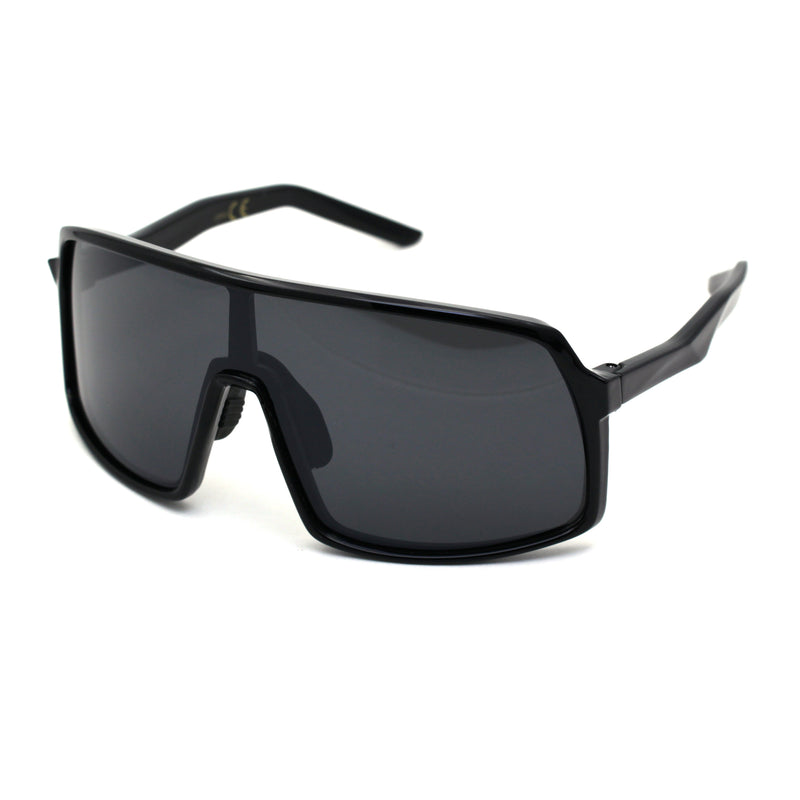 Mens Oversize Futurist Robotic Shield Sport Sunglasses