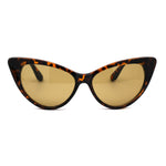 Womens Green Tempered Glass Lens Cat Eye Retro Sunglasses