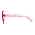 Womens Heart Shape Rimless Hippie Groove Valentine Sunglasses