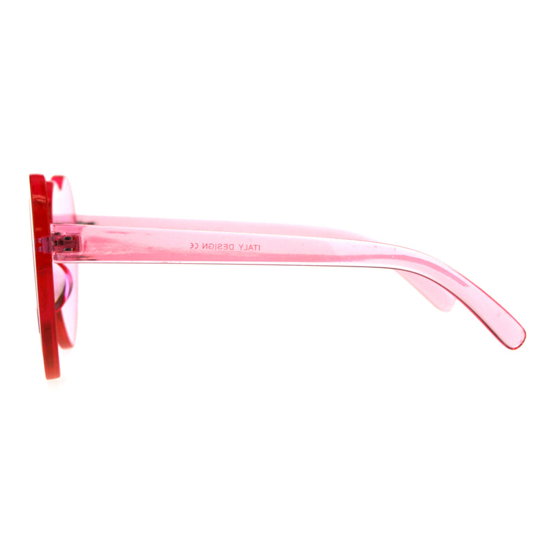 Womens Heart Shape Rimless Hippie Groove Valentine Sunglasses