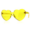 Womens Heart Shape Rimless Hippie Groove Valentine Sunglasses