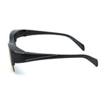 Polarized Reflective Color Mirror Half Rim Mens Fit Over Eyeglasses Sunglasses