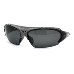 Mens Polarized Top Windbreak Rubber Gasket Wrap Sport Sunglasses