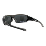 Mens Polarized Top Windbreak Rubber Gasket Wrap Sport Sunglasses