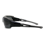 Mens Polarized Top Windbreak Rubber Gasket Wrap Sport Sunglasses