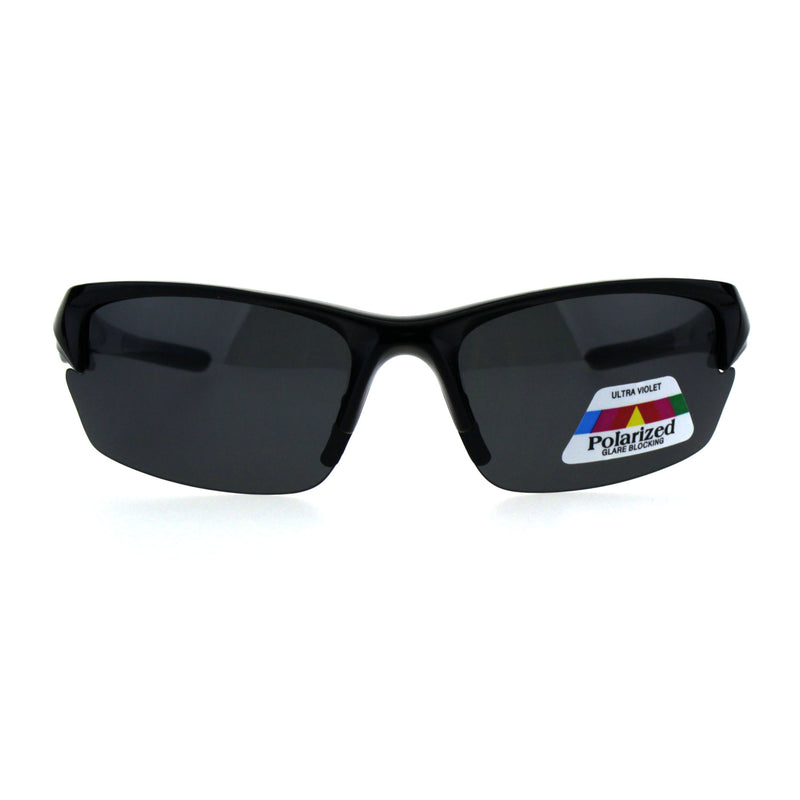 Polarized Antiglare Mens Baseball Half Rim Sport Light Weight Sunglasses