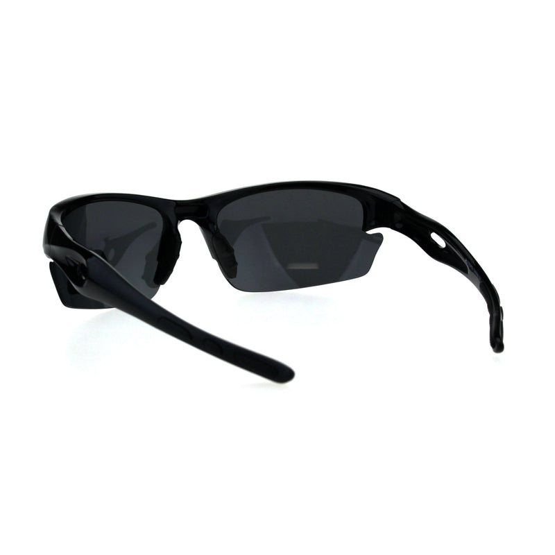 Polarized Antiglare Mens Baseball Half Rim Sport Light Weight Sunglasses