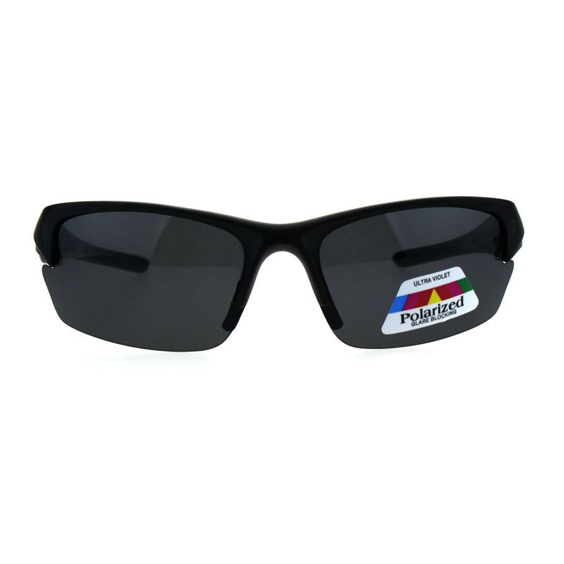 Polarized Antiglare Mens Baseball Half Rim Sport Light Weight Sunglasses