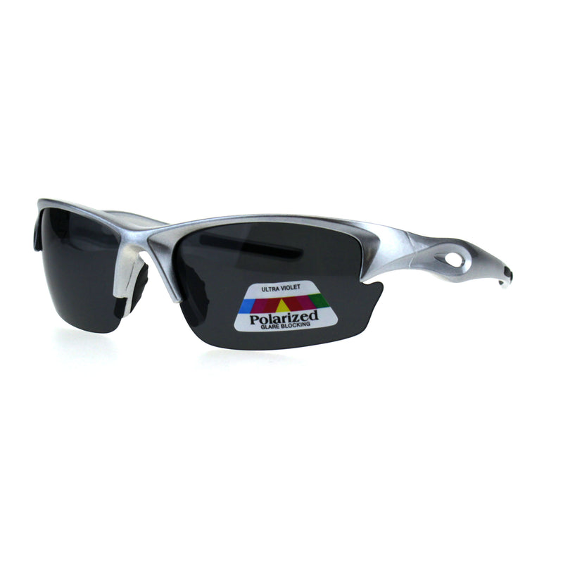 Polarized Antiglare Mens Baseball Half Rim Sport Light Weight Sunglasses