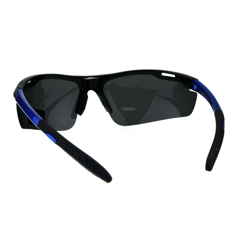 Polarized Antiglare Mens Runners Half Rim Sport Light Weight Sunglasses