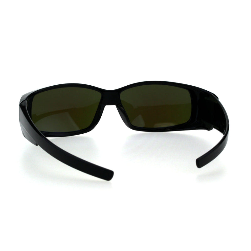 Polarized Antiglare Reflective Color Mirror Lens Mens 58mm Fit Over Sunglasses