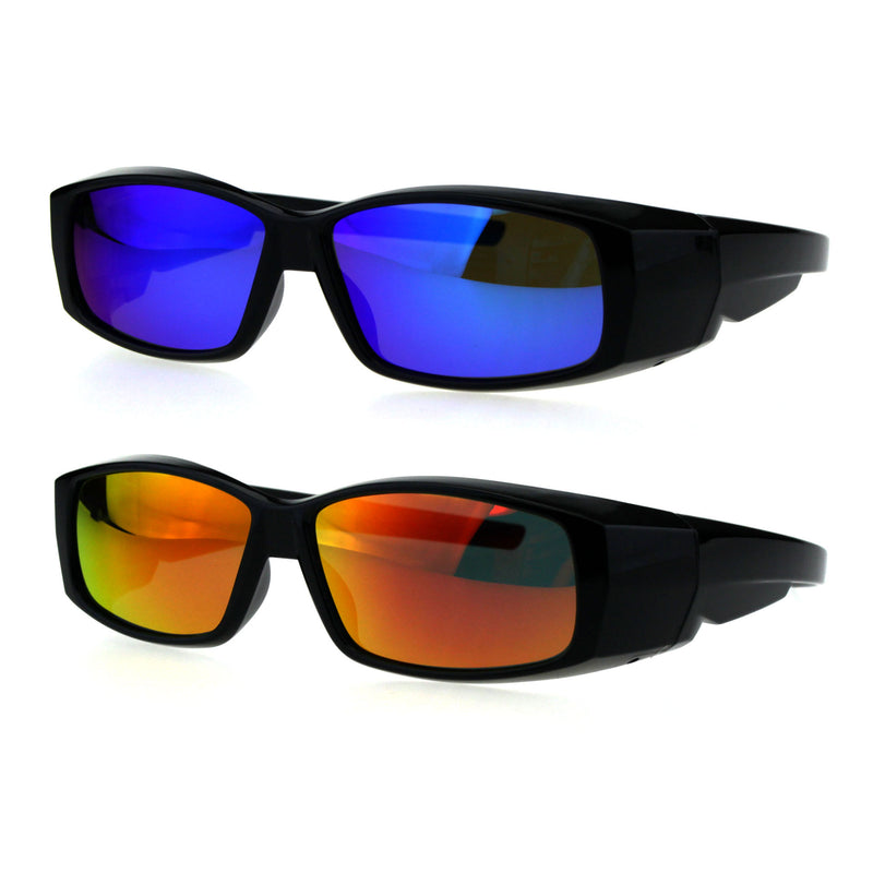 Polarized Antiglare Reflective Color Mirror Lens Mens 58mm Fit Over Sunglasses