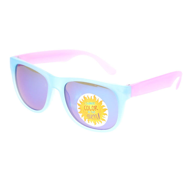 Photochromic Color Changing Frame Matte Sport Horn Rim Sunglasses