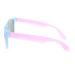 Photochromic Color Changing Frame Matte Sport Horn Rim Sunglasses