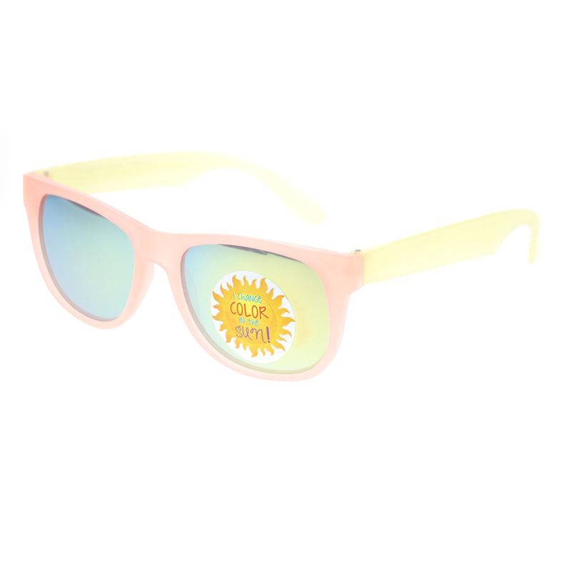 Photochromic Color Changing Frame Matte Sport Horn Rim Sunglasses