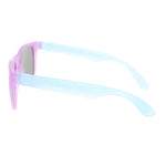 Photochromic Color Changing Frame Matte Sport Horn Rim Sunglasses