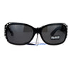 Anti Glare Polarized Womens Rhinestone Plastic Rectangular Butterfly Sunglasses