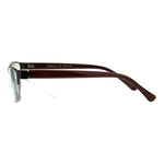 Mens Half Metal Rim Rectangular Multi 3 Power Focus Progressive Reading Glasses