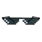 Flat Top Narrow Cat Eye Pixel Funky Party Shade Rimless Shield Sunglasses