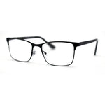 Mens Metal Half Rim Rectangular Reading Glasses
