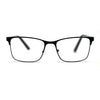 Mens Metal Half Rim Rectangular Reading Glasses