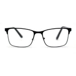 Mens Metal Half Rim Rectangular Reading Glasses