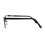 Mens Metal Half Rim Rectangular Reading Glasses