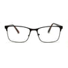 Mens Metal Half Rim Rectangular Reading Glasses