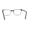 Mens Metal Half Rim Rectangular Reading Glasses