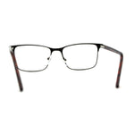 Mens Metal Half Rim Rectangular Reading Glasses