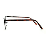 Mens Metal Half Rim Rectangular Reading Glasses