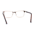 Mens Metal Half Rim Rectangular Reading Glasses