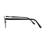 Mens Metal Half Rim Rectangular Reading Glasses