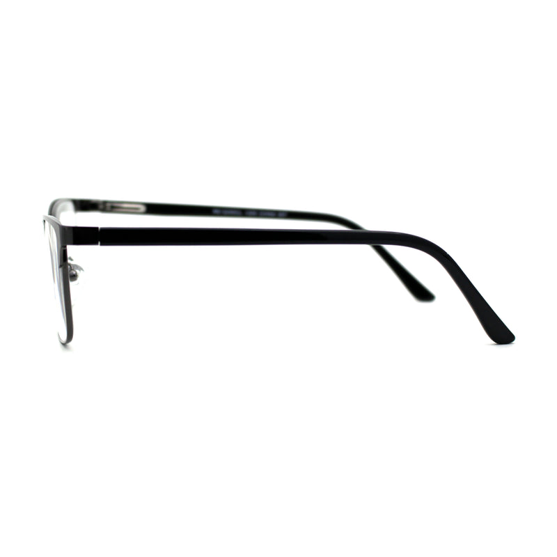 Mens Metal Half Rim Rectangular Reading Glasses