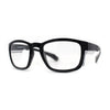 SA106 AP Z87+U6 Safety Lens Visor Horn Rim Magnifying Black Reading Glasses +1.0