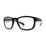 SA106 AP Z87+U6 Safety Lens Visor Horn Rim Magnifying Black Reading Glasses +1.0