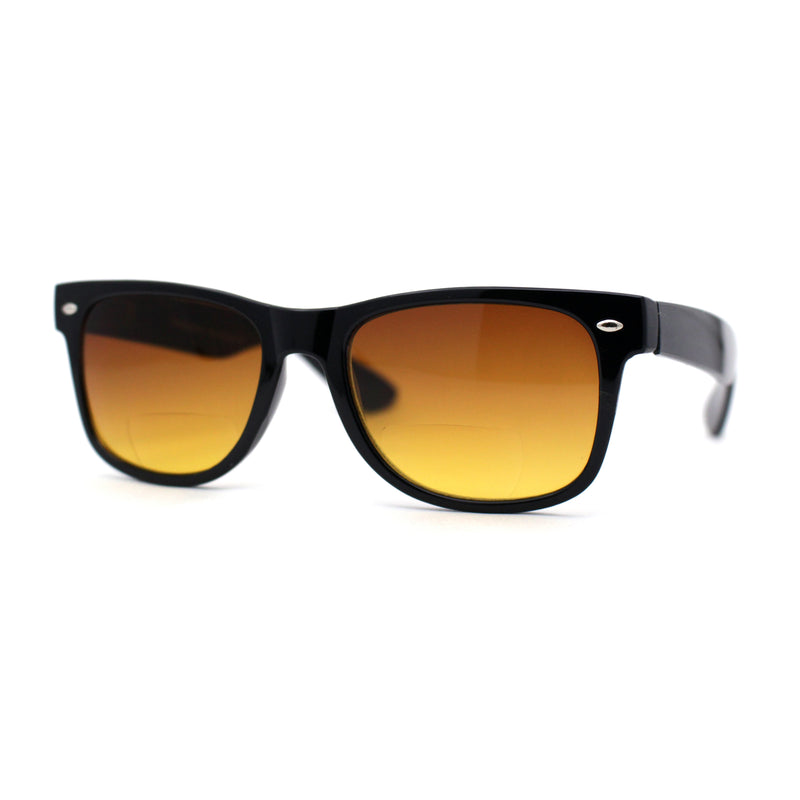 Retro Horn Rim Bi-focal Reading Sunglasses