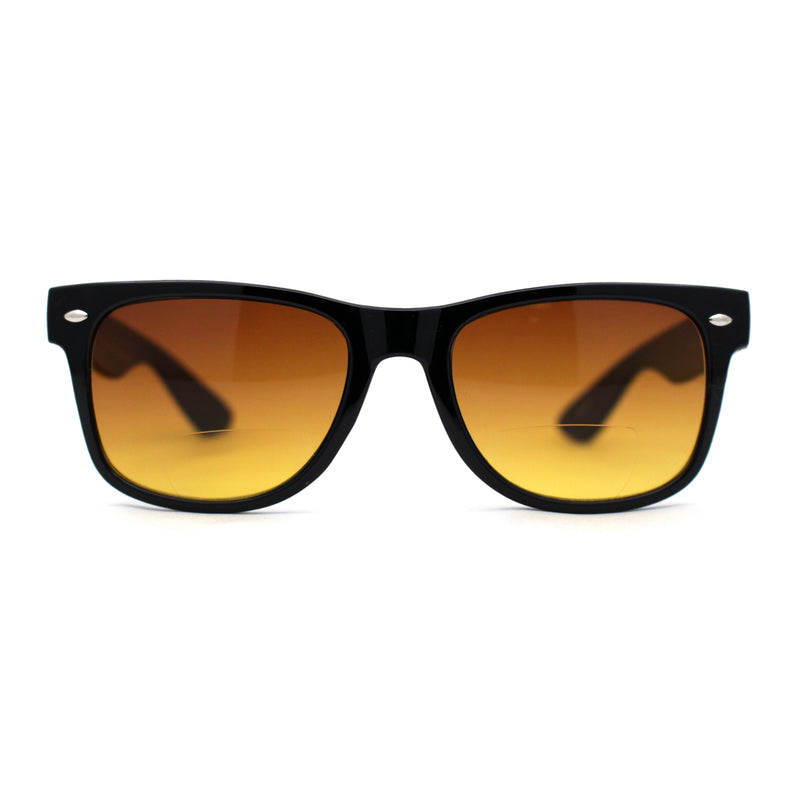 Retro Horn Rim Bi-focal Reading Sunglasses