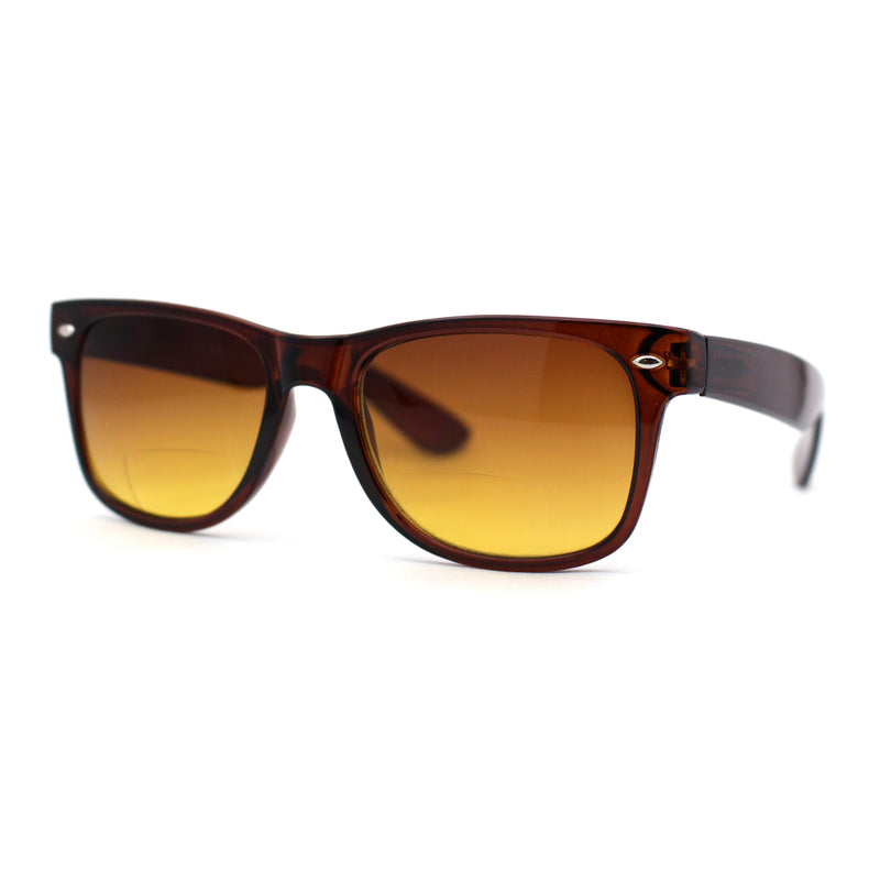 Retro Horn Rim Bi-focal Reading Sunglasses