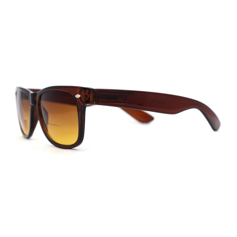 Retro Horn Rim Bi-focal Reading Sunglasses