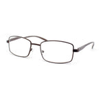 Classic Metal Rim and Arm Narrow Rectangle Reading Glasses