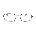 Classic Metal Rim and Arm Narrow Rectangle Reading Glasses