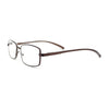 Classic Metal Rim and Arm Narrow Rectangle Reading Glasses