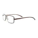 Classic Metal Rim and Arm Narrow Rectangle Reading Glasses