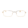 Classic Metal Rim and Arm Narrow Rectangle Reading Glasses