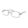 Classic Metal Rim and Arm Narrow Rectangle Reading Glasses