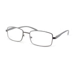 Classic Metal Rim and Arm Narrow Rectangle Reading Glasses