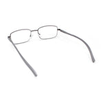 Classic Metal Rim and Arm Narrow Rectangle Reading Glasses