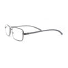 Classic Metal Rim and Arm Narrow Rectangle Reading Glasses